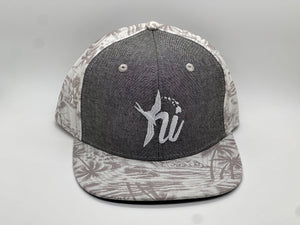 Hi Isles Grayscale Coco Snapback (White Embroidery)