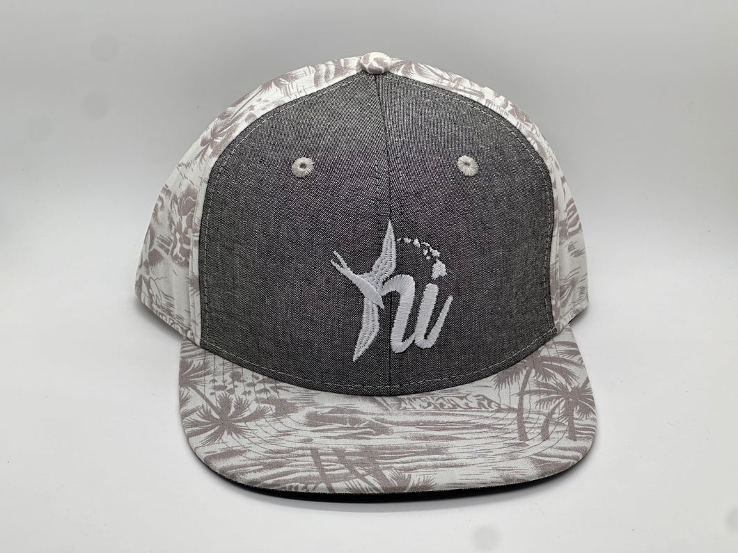 Hi Isles Grayscale Coco Snapback (White Embroidery)