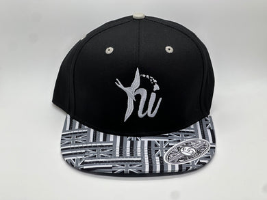 Hi Isles Black / Grayscale Hae Hawai'i Snapback (Gray Embroidery)