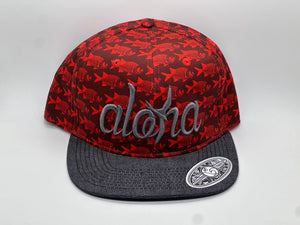 Aloha Reds Snapback (Gray Embroidery)