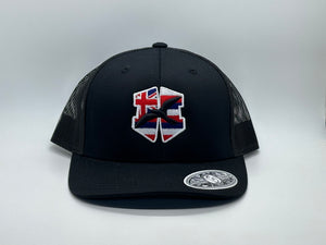 Iconic 'IWA HAE HAWAI'I Black Curved Bill Snapback