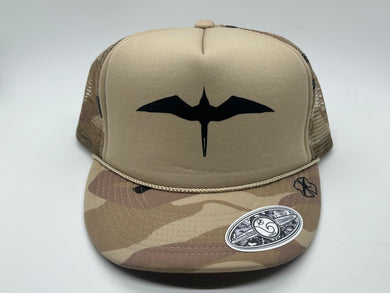 'IWA Bird Trucker (Sand Camo+Black Bird)