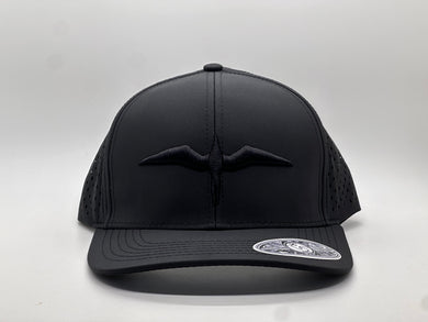 'IWA Black Waterman Mesh Snapback (Black Embroidery)