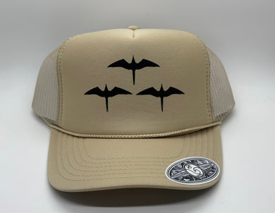 'IWA Pūkolu Trucker (Sand+Black Bird)