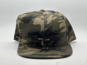 'IWA Camo Snapback (Black Embroidery)