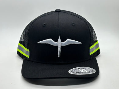 'IWA Black w/ Black Reflective Mesh Snapback (Gray Embroidery)