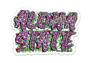 Aloha Flower State 4" Sticker