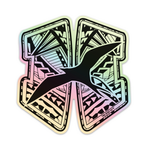 Tribal H Hologram 4.75" Sticker