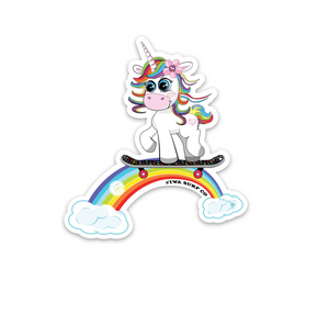 Unicorn Skater 3" Sticker