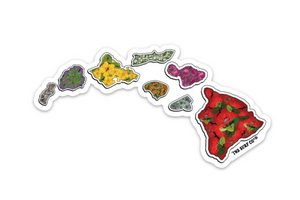 Hawaiian Islands Pua 5" Sticker