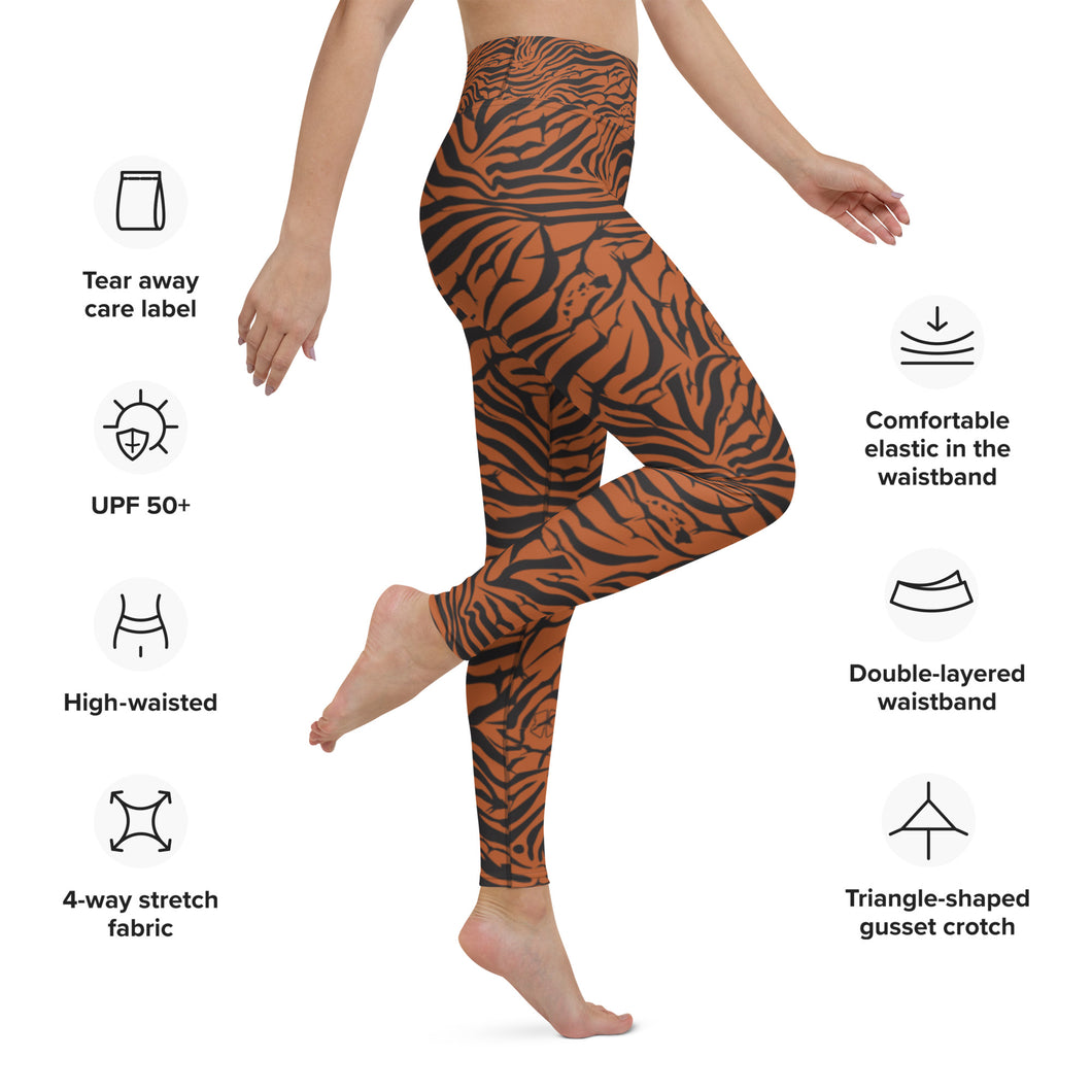 'IWA Zebra Wāhine Leggings (Tiger)