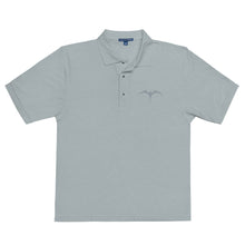 Load image into Gallery viewer, &#39;IWA &#39;Ākau Kane Polo Tee (Gray Embroidery)