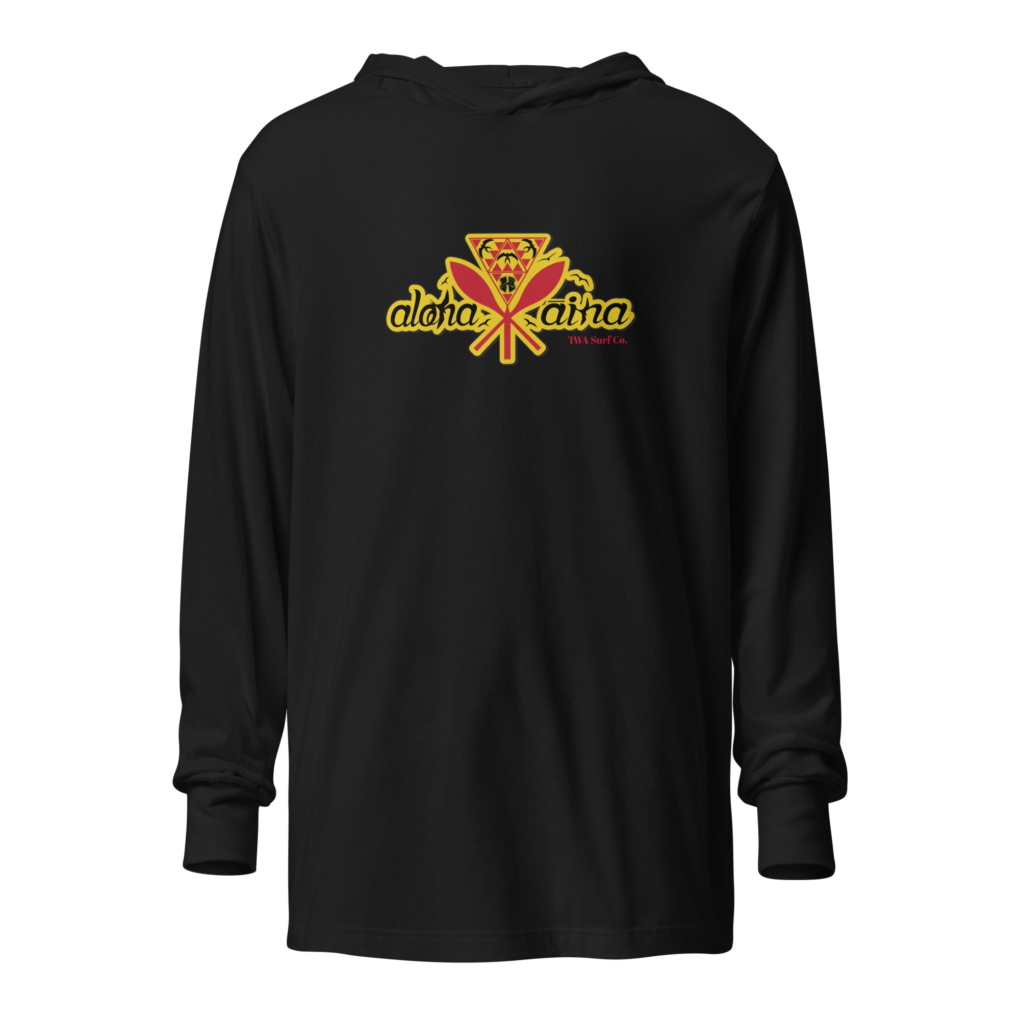 【oan】Olga Hood Scarf Long Sleeve T-Shirt Aloha 'Āina Hooded Long-Sleeve Tee – 'IWA Surf Co. x H ICON808
