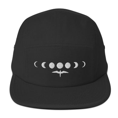 'IWA + Moon 5-Panel Cap (White Embroidery)