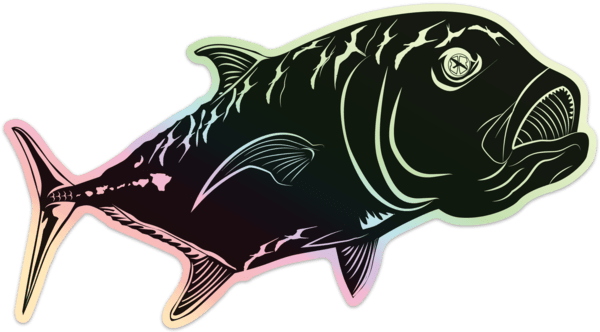LEGAL SIZE Ulua Slayer I'a Hologram Sticker – 'IWA Surf Co. x H ICON808