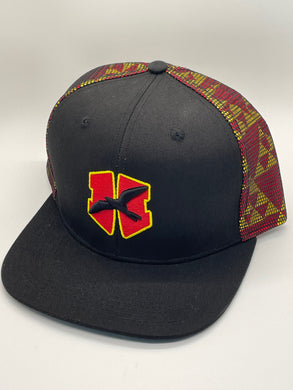 Iconic H 'IWA Huinākolu Snapback (Red+Yellow+Black Embroidery)