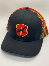 Load image into Gallery viewer, Iconic H &#39;IWA HiFlag Snapback Hat (Red+Yellow+Black Embroidery)