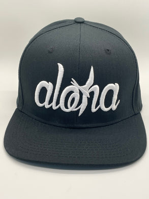 Aloha Black Snapback (White Embroidery)