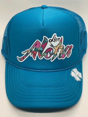 Live Aloha Floral Trucker