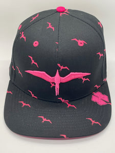 'IWA Pinks Snapback (Pink Embroidery)