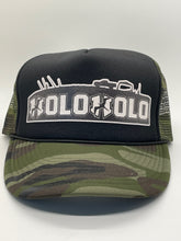 Load image into Gallery viewer, Holoholo Trucker in Rambo-Camo
