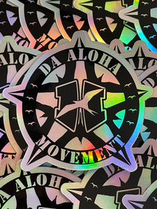 Da Aloha Movement Holographic Sticker 3.5"