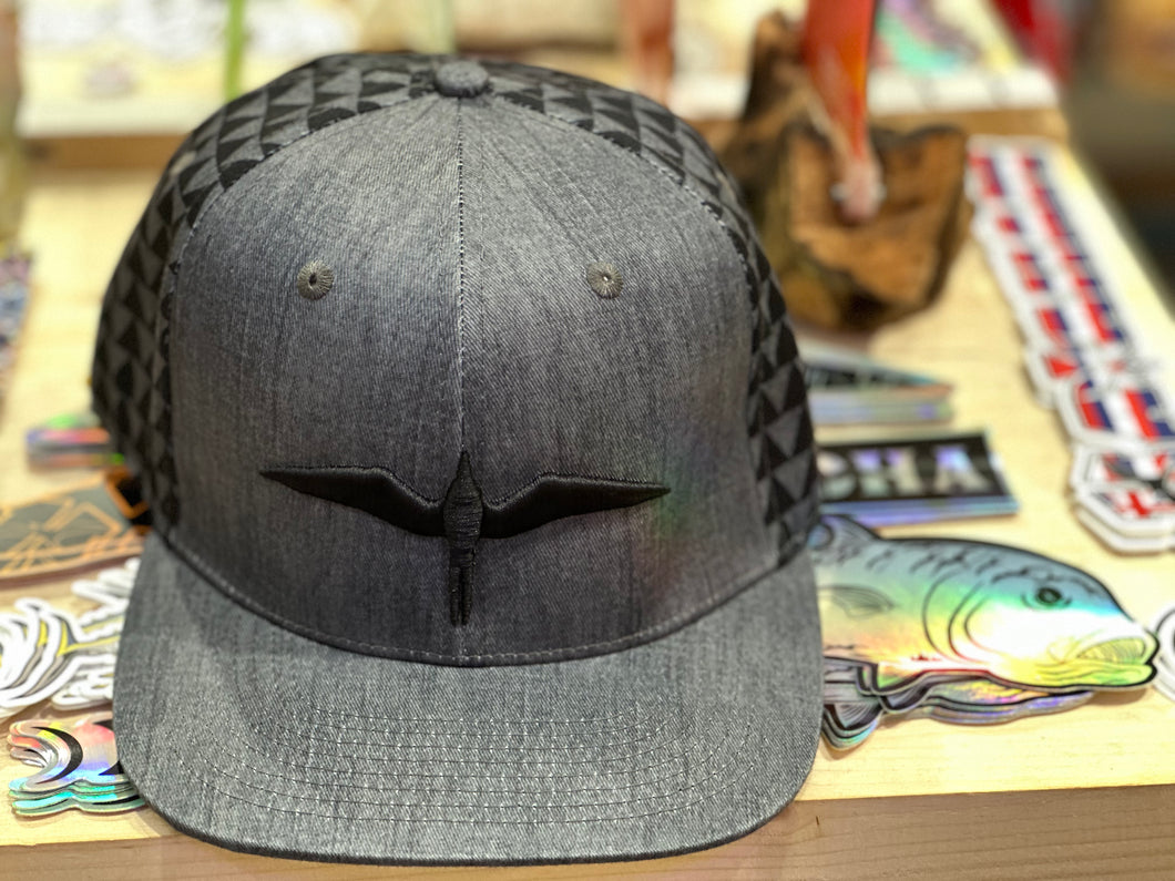 'IWA Denim Huinākolu Snapback (Black Embroidery)