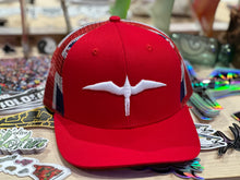 Load image into Gallery viewer, &#39;IWA Red Hae Hawai&#39;i Snapback (White Embroidery)