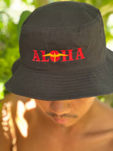 Load image into Gallery viewer, Aloha &#39;IWA Bucket Hat (Red+Yellow Embroidery)