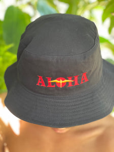 Aloha 'IWA Bucket Hat (Red+Yellow Embroidery)