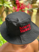 Load image into Gallery viewer, &#39;IWA North Shore Bucket Hat (Red Embroidery+Black)