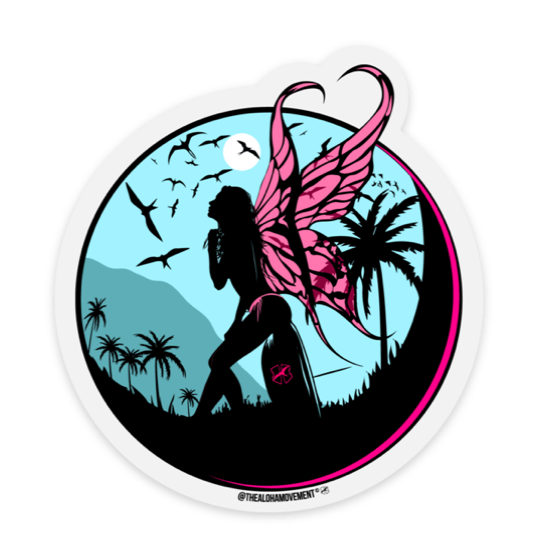 Pixie Aloha Surfer Ka'ena Sticker