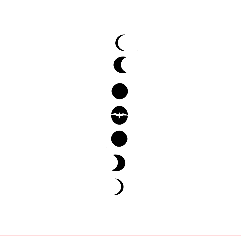 'IWA + Moon Vertical Sticker