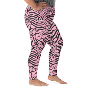 'IWA Zebra Curvy Sista Leggings (Rosé)