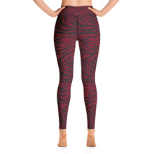 Load image into Gallery viewer, &#39;IWA Zebra Wāhine Leggings (Wine)