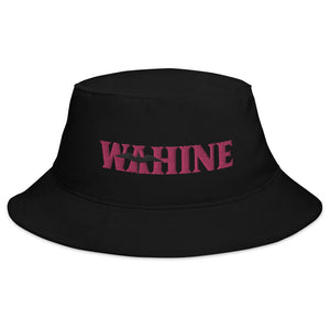 Wāhine Bucket Hat (Pink Embroidery)