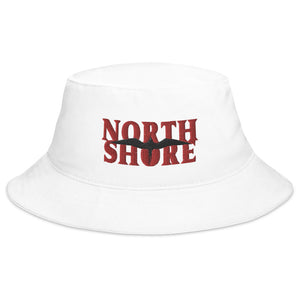 'IWA North Shore Bucket Hat (Red Embroidery+Black)