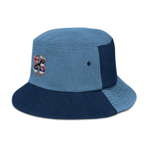 H-Flag Embroidered Denim Bucket Hat