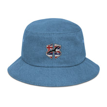 Load image into Gallery viewer, H-Flag Embroidered Denim Bucket Hat