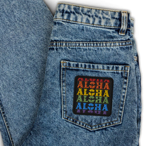 Aloha 'IWA Rainbow Embroidered Patch