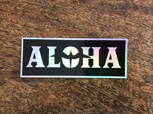 Aloha Hologram 4" Sticker