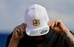 H White Snapback (Gold Embroidery)