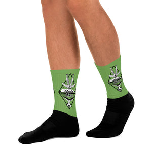 Mauka-Makai Socks in Limu Palahalaha-Green