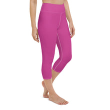 Load image into Gallery viewer, &#39;IWA Pūkolu Capri Leggings (DragonFruit)