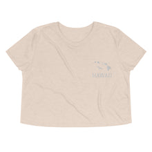 Load image into Gallery viewer, Hawaiian Islands Crop Tee (White Embroidery)