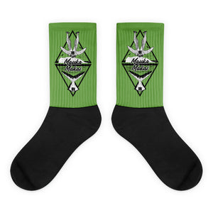 Mauka-Makai Socks in Limu Palahalaha-Green