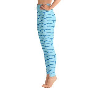 'IWA Mermaid Scales Wāhine Leggings (Blue)