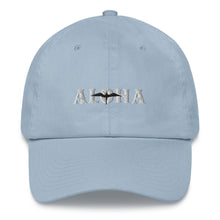 Load image into Gallery viewer, Aloha &#39;IWA Dad Hat (White+Black Embroidery)
