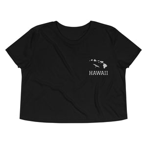 Hawaiian Islands Crop Tee (White Embroidery)