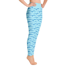 Load image into Gallery viewer, &#39;IWA Mermaid Scales Wāhine Leggings (Blue)